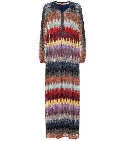 Missoni Striped Knit Maxi Dress In Multicoloured
