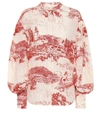 CHLOÉ PRINTED SILK BLOUSE,P00408718