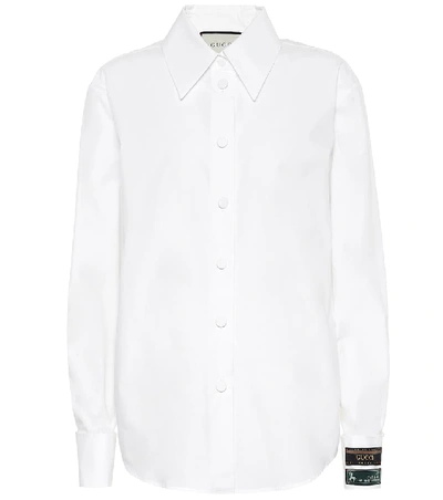 Gucci Logo Tag Poplin Shirt - 白色 In White