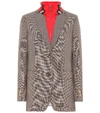 BURBERRY CHECKED WOOL AND COTTON BLAZER,P00416578