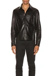 SAINT LAURENT LEATHER SHIRT,SLAU-MS93