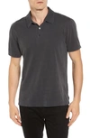 James Perse Luxe Lotus Cotton-jersey Polo Shirt In Carbon Pig