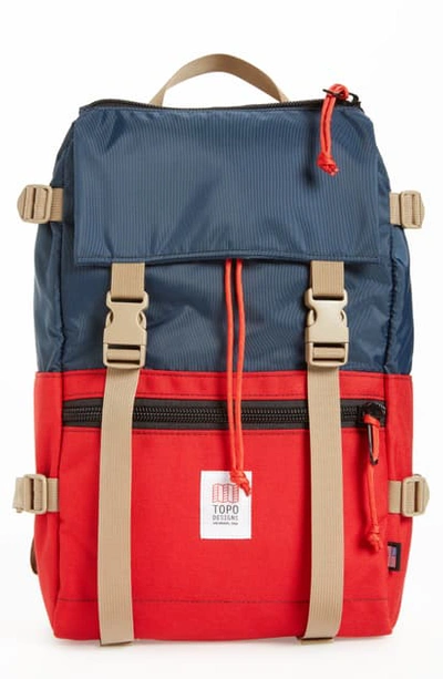 Topo Designs 'rover' Backpack In Navy/ Red