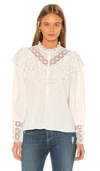 ULLA JOHNSON ULLA JOHNSON ETHEL BLOUSE IN WHITE.,ULLA-WS170