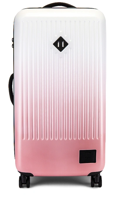 Herschel Supply Co . Trade Large Suitcase In Pink. In Silver Birch & Ash Rose Gradient
