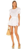 Loveshackfancy Natasha Ruffle Lace-trim Mini Dress In White