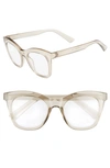 The Book Club Fan Of Seen Labels 47mm Blue Light Blocking Reading Glasses In Tea