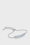 MONICA VINADER BLUE LACE AGATE AND STERLING SILVER BAJA FACET FRIENDSHIP CHAIN BRACELET,SS-BL-BFCA-AGB