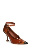 BURBERRY BRECON ANKLE STRAP POINTED TOE PUMP,8020372