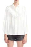 MAJE CILO RUFFLE BLOUSE,MFPCM00004