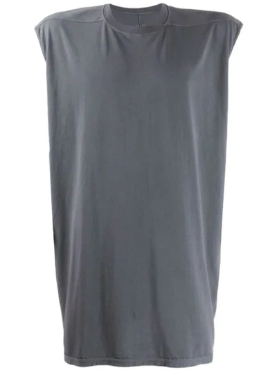 Rick Owens Drkshdw Sleeveless Oversized Top In Grey
