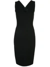 NARCISO RODRIGUEZ V-NECK FITTED DRESS