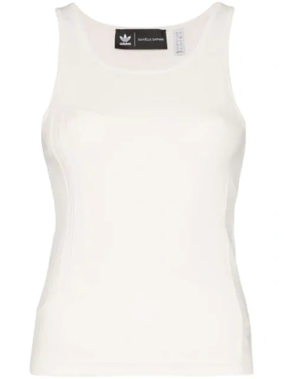 Adidas By Danielle Cathari Ribbed Waistcoat Top In White