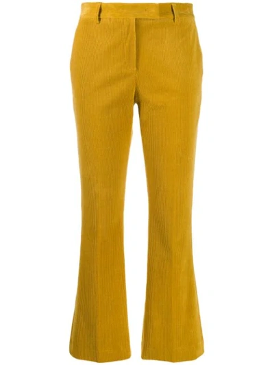 Quelle2 Corduroy Flared Trousers In Yellow