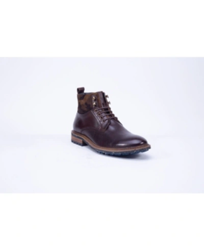 English Laundry Men's Leather Lace Up Boot Men's Shoes In Brown