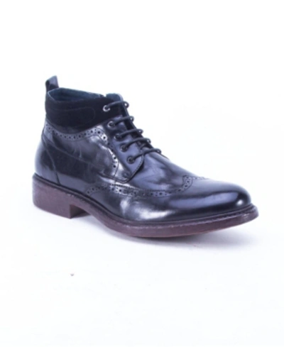 English Laundry Men's Leather Casual Lace Up Boot Men's Shoes In Black