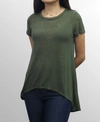 COIN 1804 WOMENS SLUB JERSEY SCOOP NECK SWING T-SHIRT