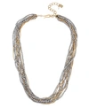 ROBERT LEE MORRIS SOHO MIXED PEARL & CHAIN LAYERED NECKLACE