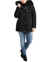CALVIN KLEIN PLUS SIZE FAUX-FUR-TRIM HOODED QUILTED JACKET