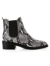 COACH Bowery Ball-Trim Snakeskin-Embossed Leather Chelsea Boots