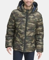 Tommy Hilfiger Men's Big & Tall Quilted Hooded Puffer Jacket, Created For Macy's In Camoflauge