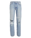 MOTHER The Trickster Distressed Straight Jeans,060039654025