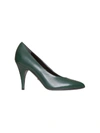 GUCCI LEATHER PUMP IN GREEN,11055199