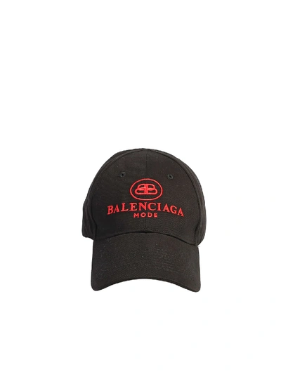 Balenciaga Baseball Hat In Black