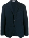 Boglioli Single-breasted Buttoned Jacket In Blue