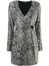 ANDAMANE SEQUINNED WRAP DRESS