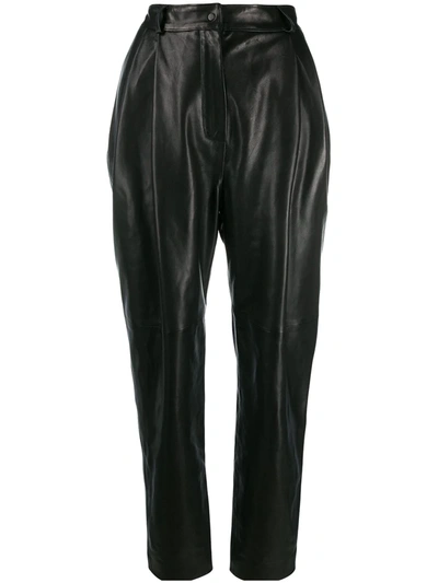 Carmen March High-rise Tapered Trousers In Black