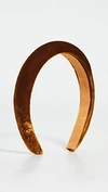 Jennifer Behr Yellow Thada Velvet Headband In Topaz