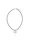 Anapsara 18kt White Gold Dragonfly Diamond Pendant Necklace In White