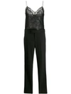 PHILOSOPHY DI LORENZO SERAFINI LACE TRIM TAILORED JUMPSUIT