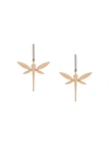 ANAPSARA ANAPSARA 18KT ROSE GOLD DRAGONFLY DIAMOND EARRINGS