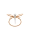 ANAPSARA 18KT ROSE GOLD DRAGONFLY DIAMOND RING