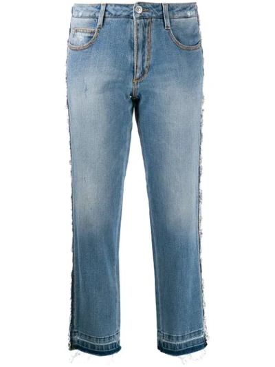 Ermanno Scervino Embellished Cropped Jeans In 94037 Blue