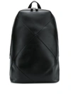 BOTTEGA VENETA BOTTEGA VENETA LARGE INTRECCIATO-WEAVE BACKPACK - 黑色