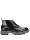 Adieu Lace-up Ankle Boots In Black