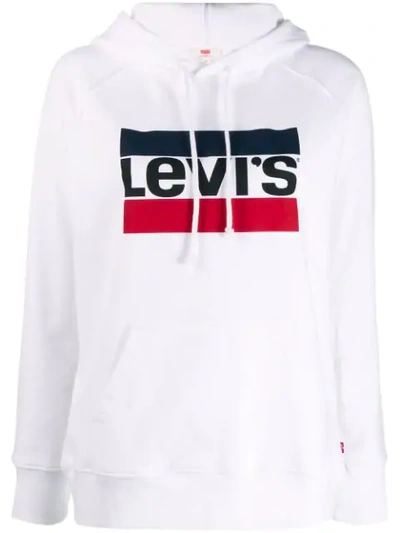 Levi's Hoodie With Sports Vintage Logo-white