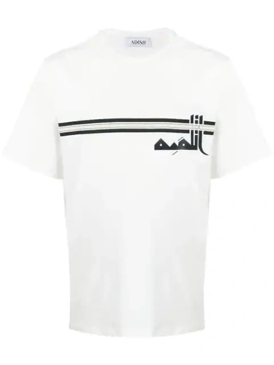 Adish Stitched Detail T-shirt In White