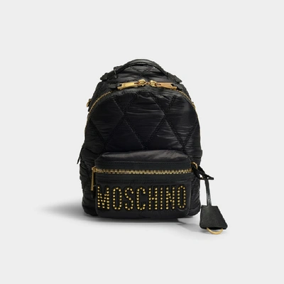 Moschino Backpack In Black Nylon