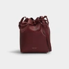 MANSUR GAVRIEL Mini Bucket Bag in Burgundy Vegetable Tanned Leather