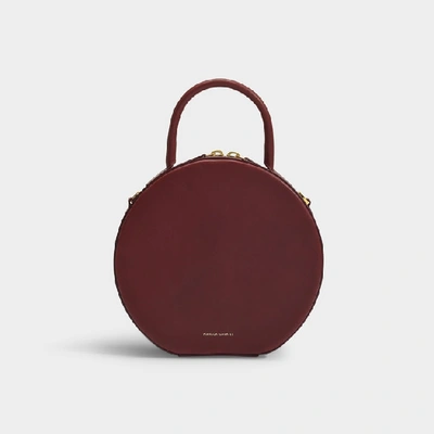Mansur Gavriel Circle Crossbody Bag In Burgundy Vegetable Tanned Leather
