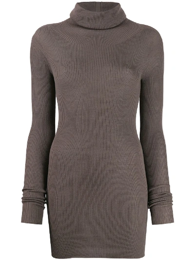 Rick Owens Highneck Sweater In Grey