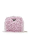 PRADA FAUX FUR-PANELED SHELL SHOULDER BAG,745839