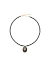 ANISSA KERMICHE ONYX PALM TREE CHOKER