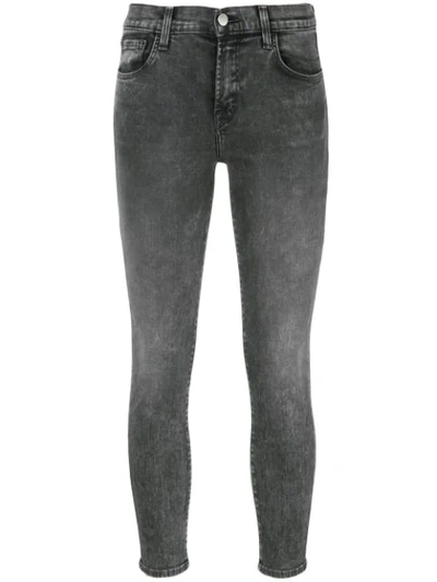 J Brand Lillie High-rise Crop Skinny Jeans In Grey