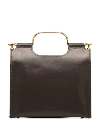 Marni Marcel Tote Bag In Grey