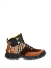 Burberry Tor Vintage Check Hiking Boots In Brown